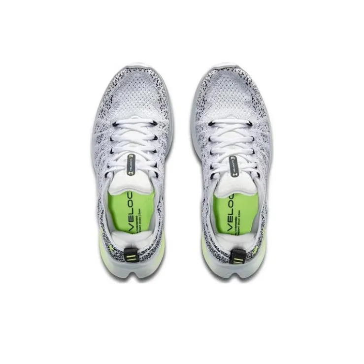 Under Armour Cushioned Wear Resistant Breathable Rebound Low Top Training Running Shoes Women's White Black-3