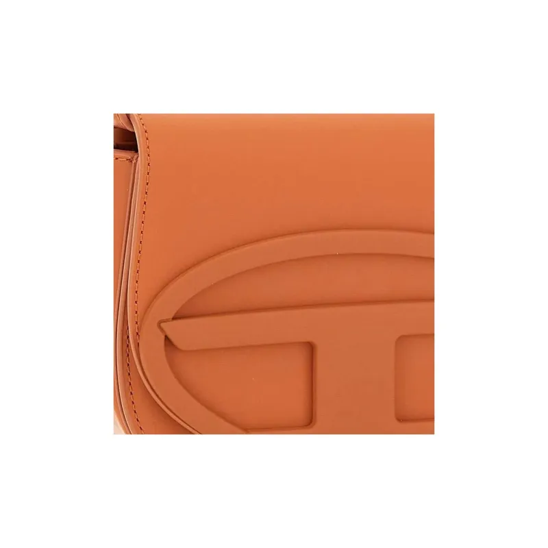 DIESEL Cow Leather Portable Crossbody Bag Shoulder Bag Women's Orange-3