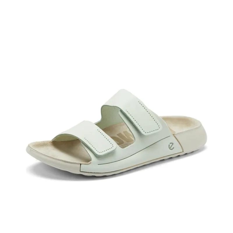 Ecco Quick Dry Antibacterial Massage Slide Slippers Women's Matcha Green-3