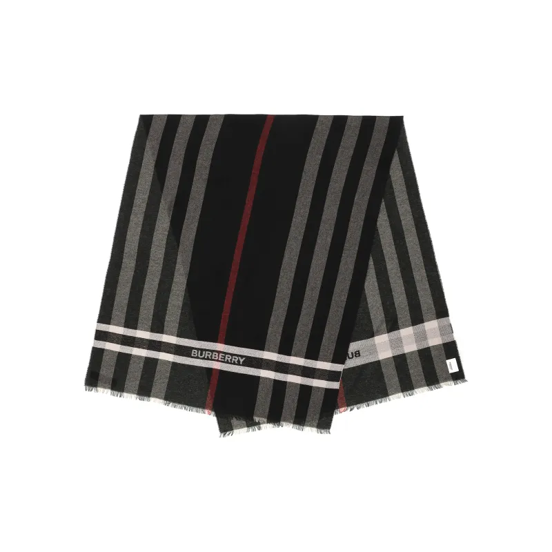 Burberry Knit Scarves Unisex Black-1