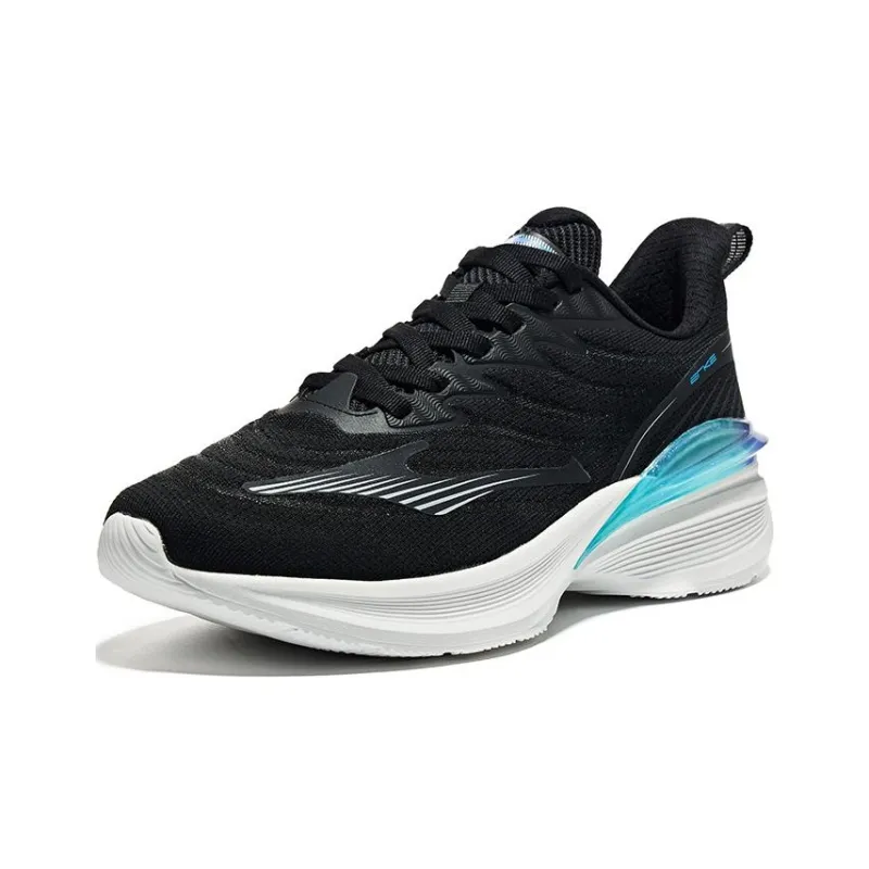 Erke Skyhorse Anti Slip Wear Resistant Low Top Running Shoes Men's Black-2