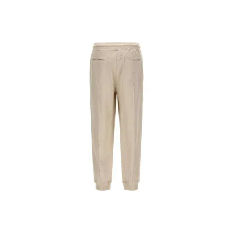 Brunello Cucinelli Knitted Sweatpants Men's Beige-1