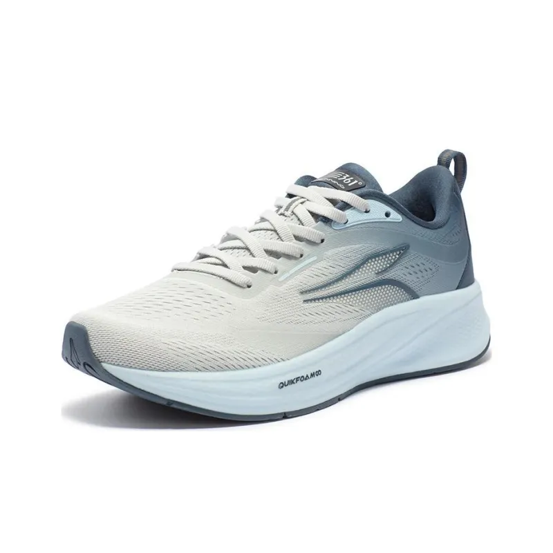 361° Flying Wing 4.0 Cushioned Slip-Resistant Low-Top Running Shoes Men's Gray Blue-1
