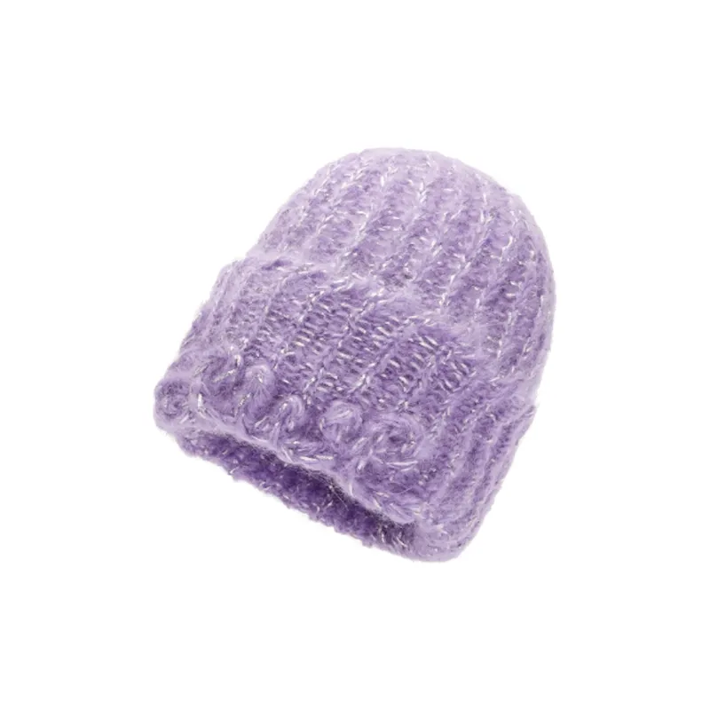 LOEWE Mohair Polyamide Beanies Men's Purple-1