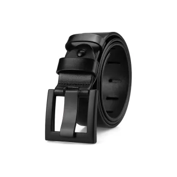 Cows Reign Wide Pin Buckle Trendy Belt Top Grain Cow Leather Leather Belts Men's 3.7cm