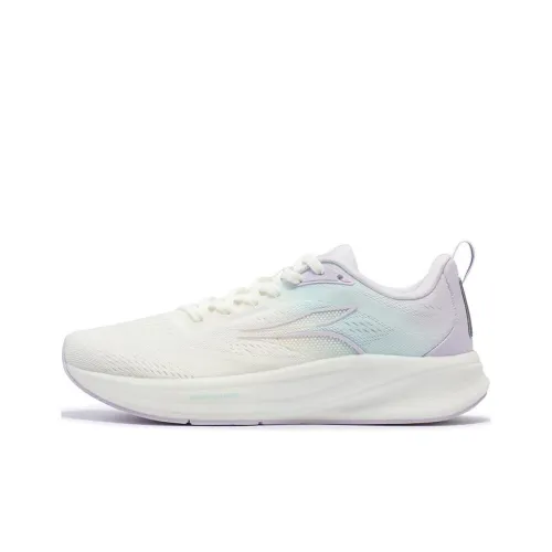 361° Flying Wing Slip Resistant Low Top Running Shoes Women's White Purple