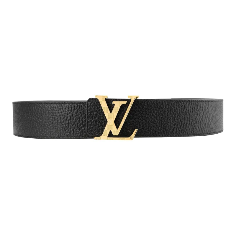 LOUIS VUITTON Cow Leather Leather Belts Men's 4cm-0