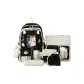 Black Five-Piece Set with Charm and Badge