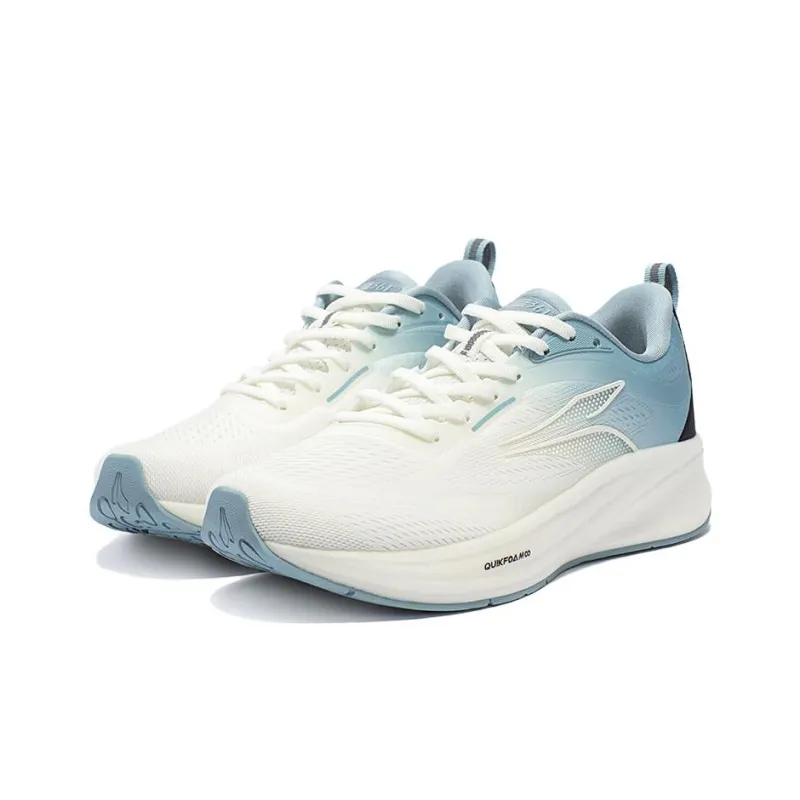 361° Flying Wing 4.0 Cushioning Wear Resistant Low Top Running Shoes Men's White Blue Black-2