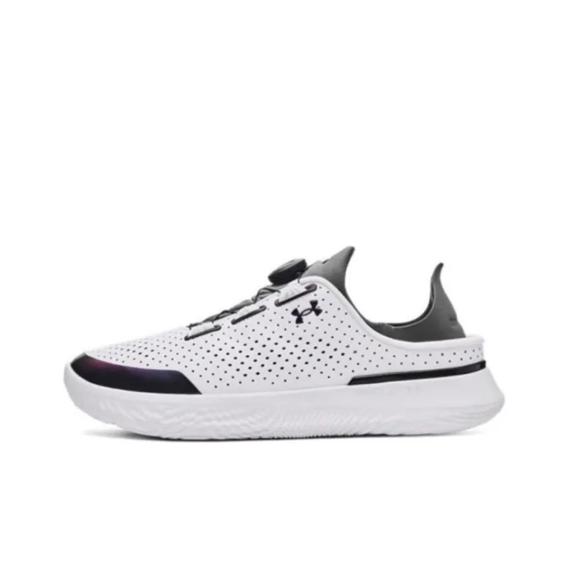 Under Armour Cushioning Breathable Low Top Casual Shoes Unisex White Black-0