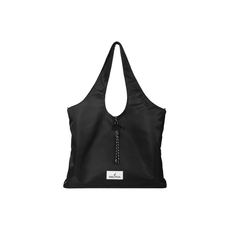 NAUTICA Nylon Shoulder Bag Crossbody Bag Tote Unisex Black-1