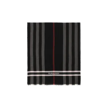 Burberry Knit Scarves Unisex Black