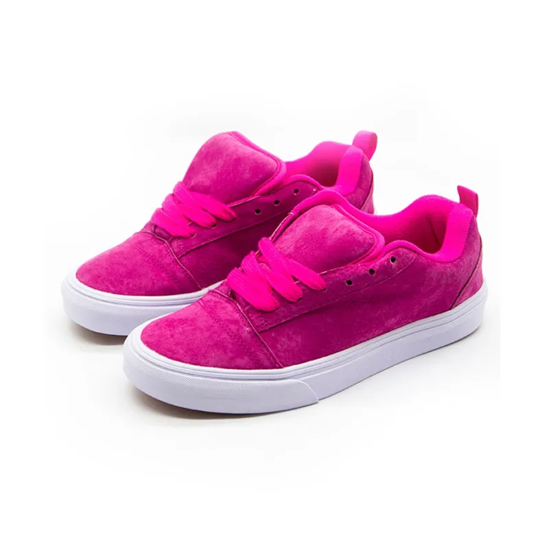 SUPSTORM Puffy Shoes Coverage Cushioning Wear-Resistant Lightweight Low-Top Skateboard Shoes Unisex Dragon Fruit Red-1