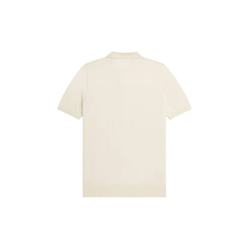 FRED PERRY Panel Knitted Shirt Knitwear Men's White-1