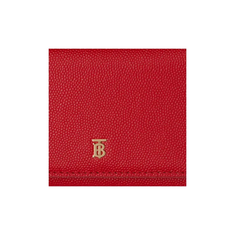 Burberry Calfskin Card Holder Wallet Women's Red-3