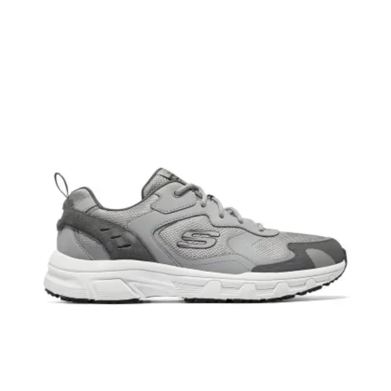 Skechers Cushioning Breathable Low Top Casual Running Shoes Men's Gray-1