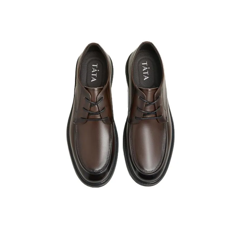 TATA Dress Shoes Men Low Top Solid Color-4