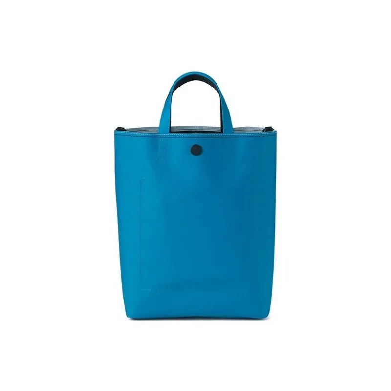 PORTER PVC Waterproof Fabric Tote Bag Shopping Bag Shoulder Bag Crossbody Bag Handbag Unisex Greece Blue-2
