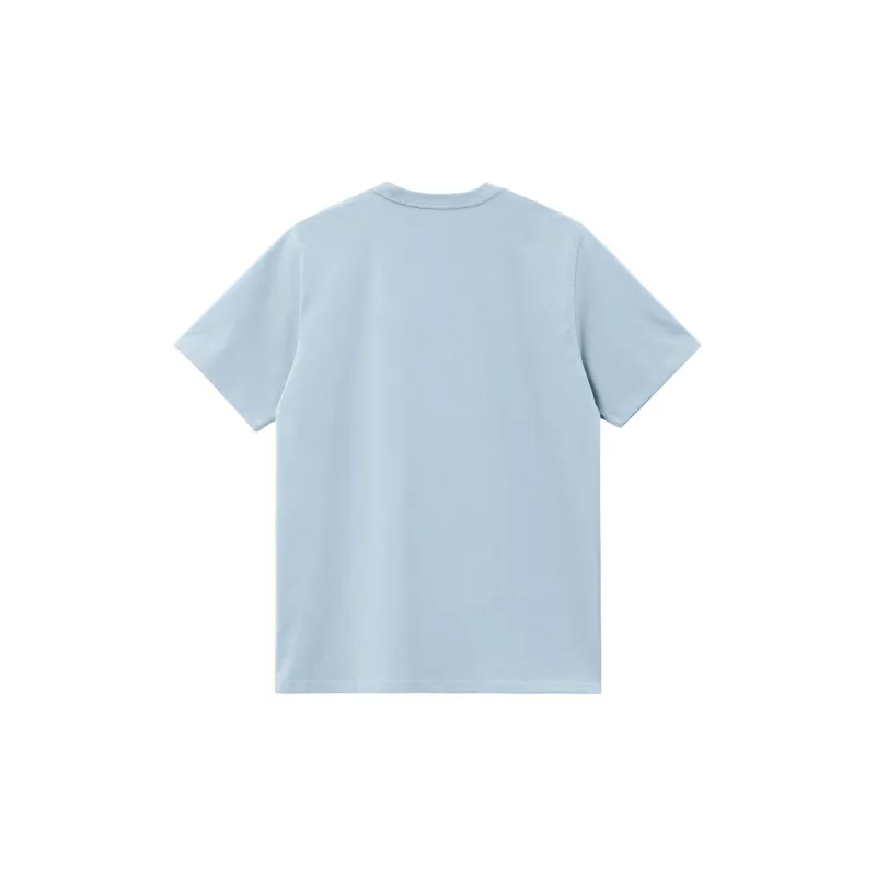 Carhartt WIP S/S American Script T Shirt T Shirt Men's Sky Blue-1