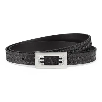 FAIRWHALE Elegant Fashion Slim Waist Plate Buckle Belt Women's Width 1.9cm