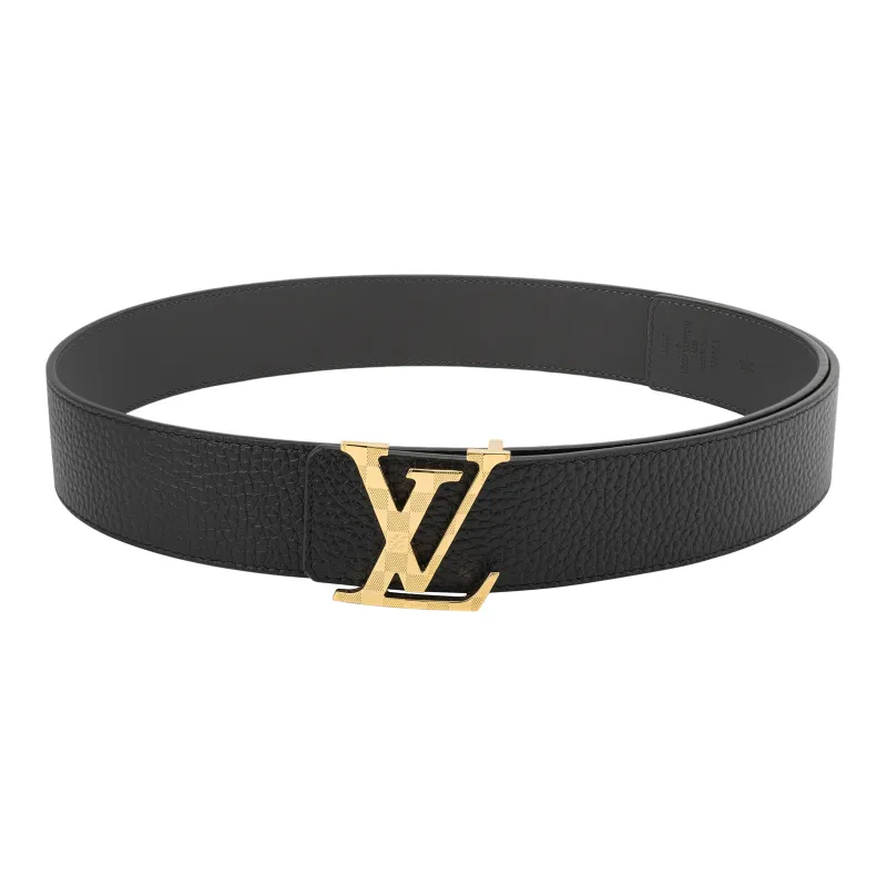 LOUIS VUITTON Cow Leather Leather Belts Men's 4cm-1