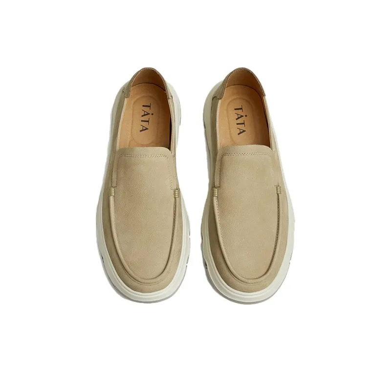 TATA Dress Shoes Men Low Top Solid Color-12