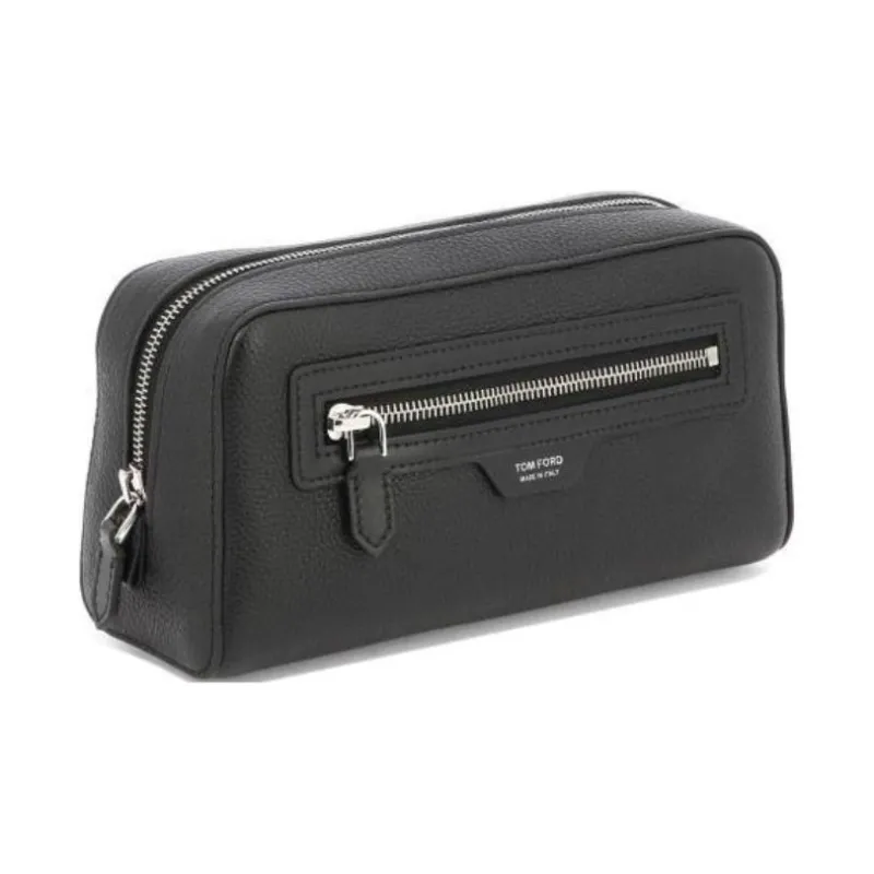 TOM FORD Leather Clutch Men's Black-1