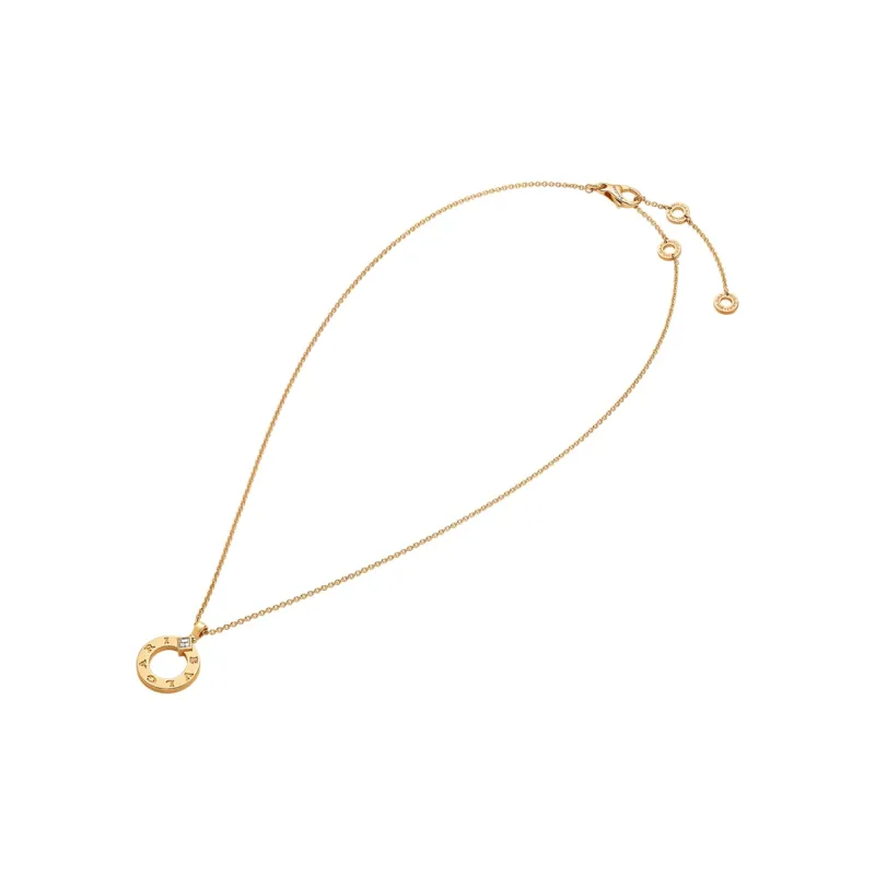 BVLGARI Bvlgari Bvlgari Series 18K Gold Diamonds Necklaces Women's Gold-1