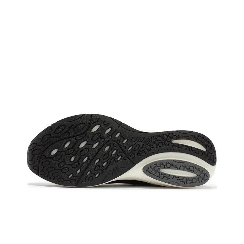 361° Flying Wing Cushioning Wear Resistant Low Top Running Shoes Men's Black White-4