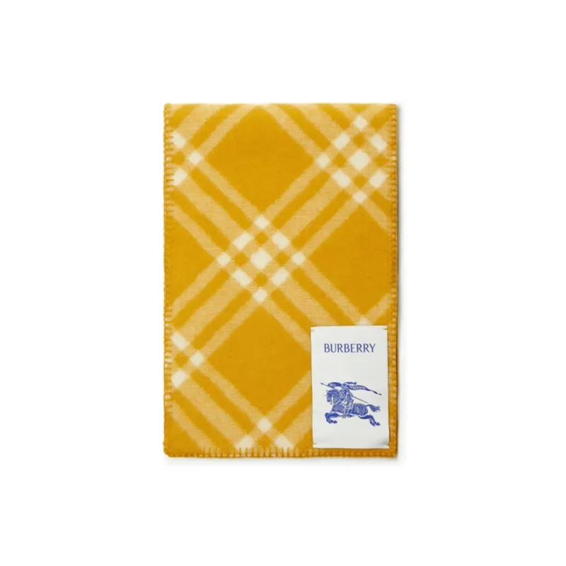Burberry Knit Scarves Unisex Yellow-1