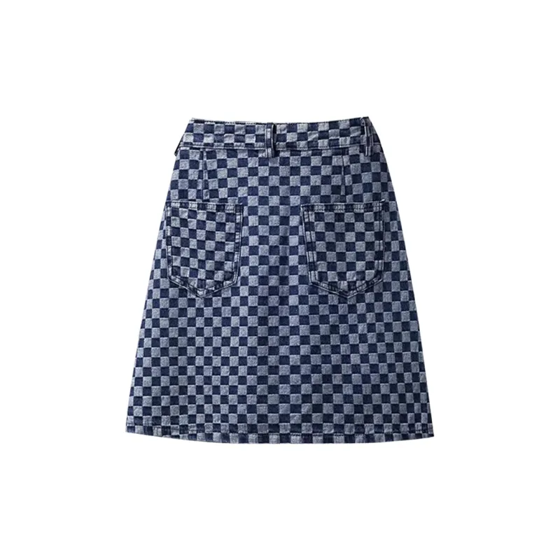 0571 Family Denim Short Skirts Women's Blue-1