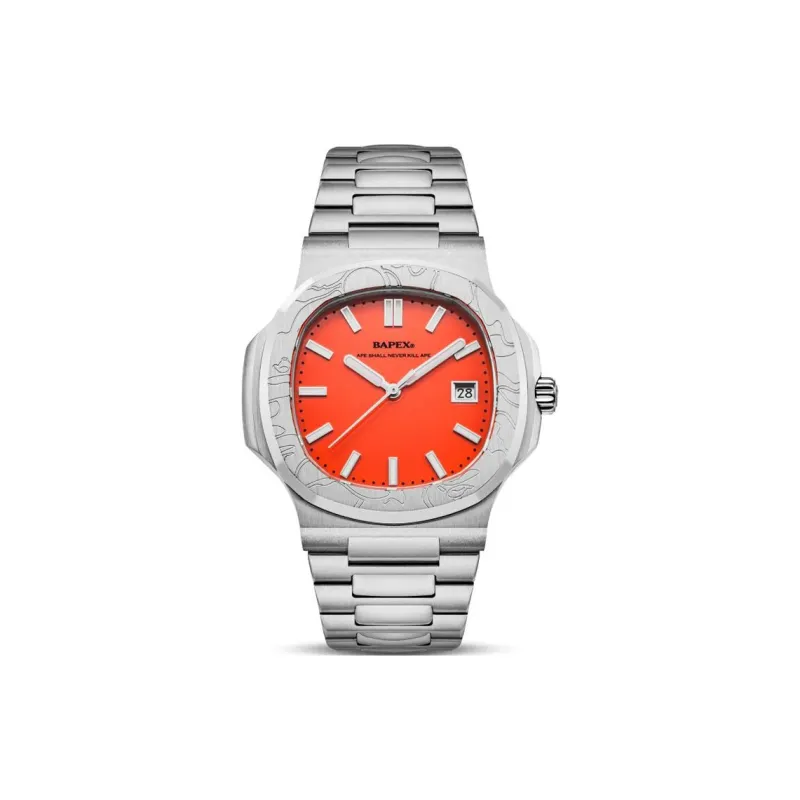 A BATHING APE Automatic Mechanical Movement Stainless Steel Strap Watch Unisex Green Dial-5