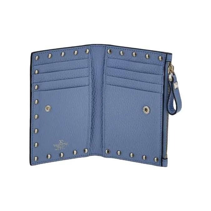 Valentino Leather Wallet Women's Sky Blue-3