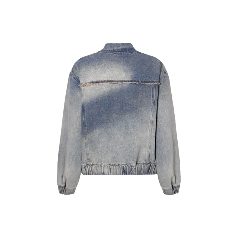 LA CRAWFISH Denim Jacket Women's Vintage Denim Blue-1