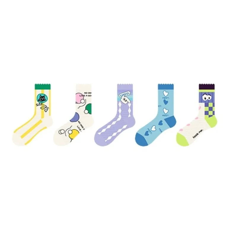 Youle Box Mid-Calf Socks Unisex-38