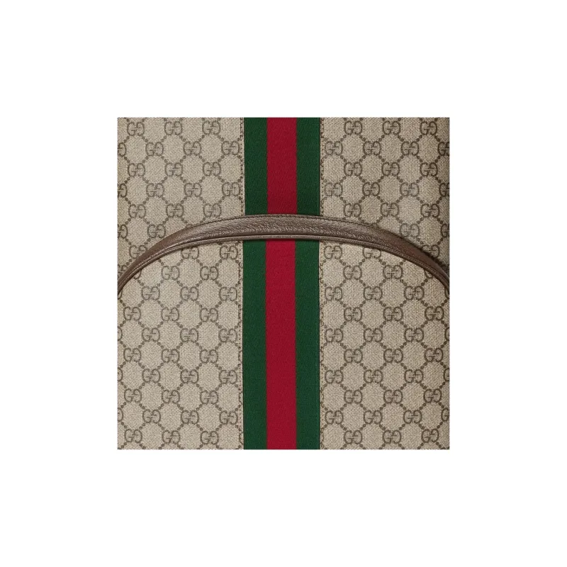 GUCCI Ophidia Canvas With Leather Backpack Men's Beige & Ebony-7