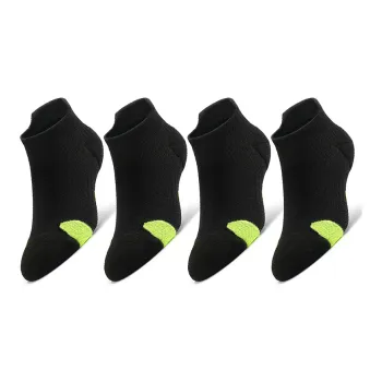 MUSCLESWING Ankle Socks Unisex 4 Pack Black