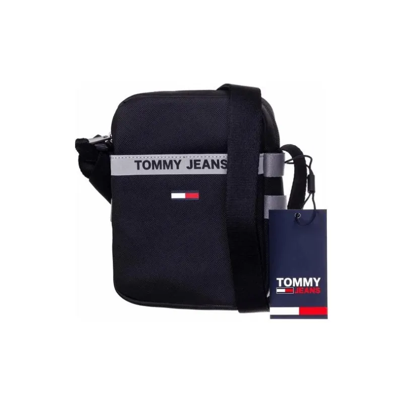 Tommy Hilfiger Artificial Leather Messenger Bag, Shoulder Bag, Crossbody Bag Unisex Black-1