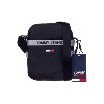 Tommy Hilfiger Artificial Leather Messenger Bag, Shoulder Bag, Crossbody Bag Unisex Black