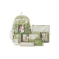 Green Five-Piece Set with Charm and Badge