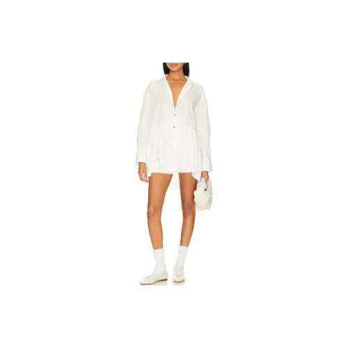 FREE PEOPLE Long-Sleeved Dresses Women's White