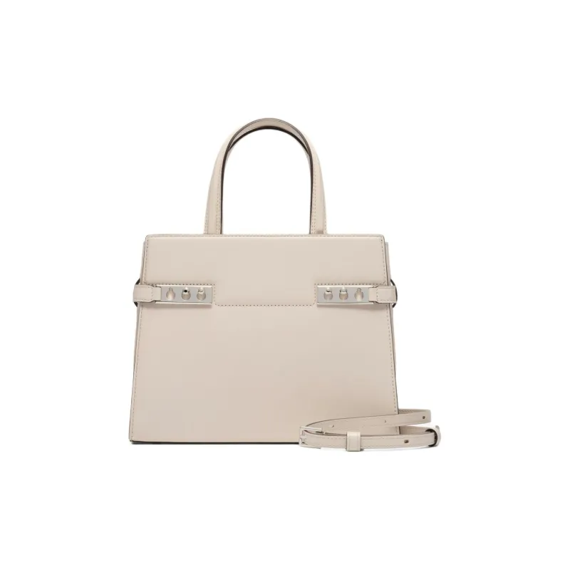 Delvau Tempête Calfskin Shoulder Bag Crossbody Bag Handbag Small Size Women's Greige-0