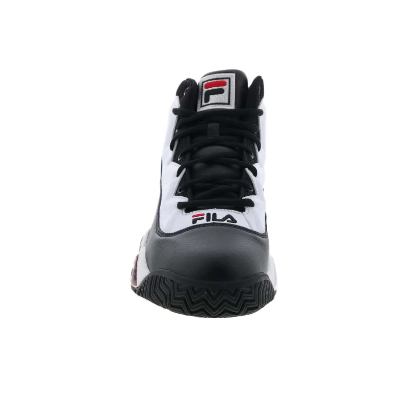 FILA Mashburn Durable Breathable High Top Casual Shoes Men's Black White-3