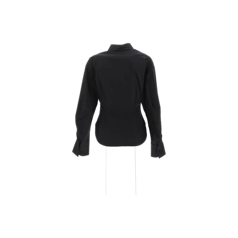 The Attico Cut out Corset style Cotton Shirt-1