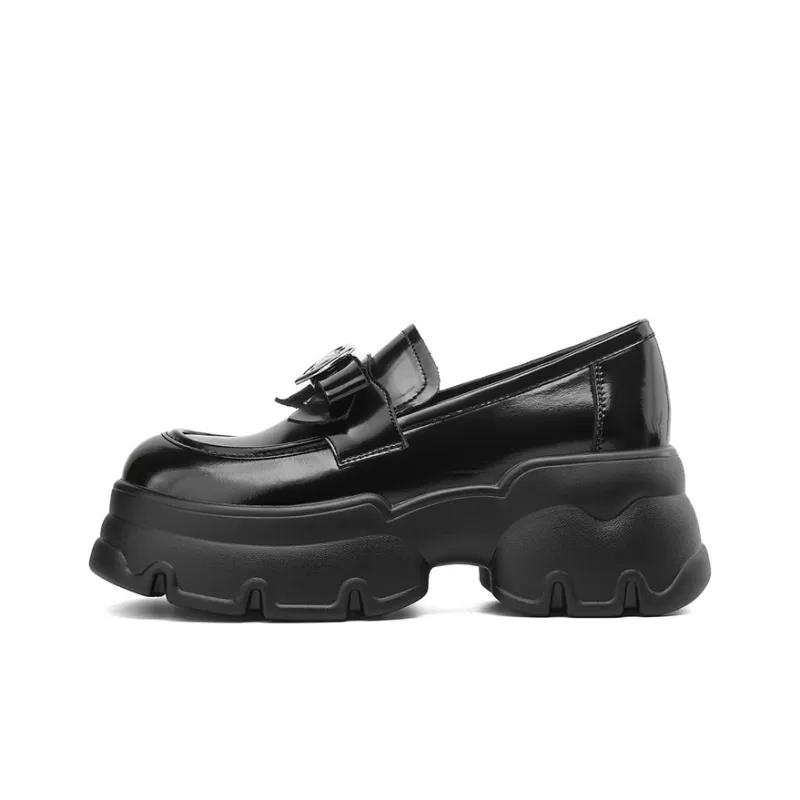 JOSINY Loafers 7cm Women's Ecru/Black-3