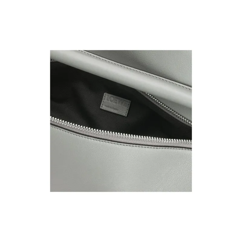 LOEWE Puzzle Calfskin Handbag Shoulder Bag Crossbody Bag Large Size Men's Asphalt Gray-6