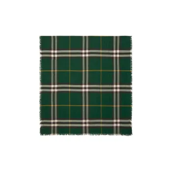 Burberry Check Printed Fringed Edge Scarf