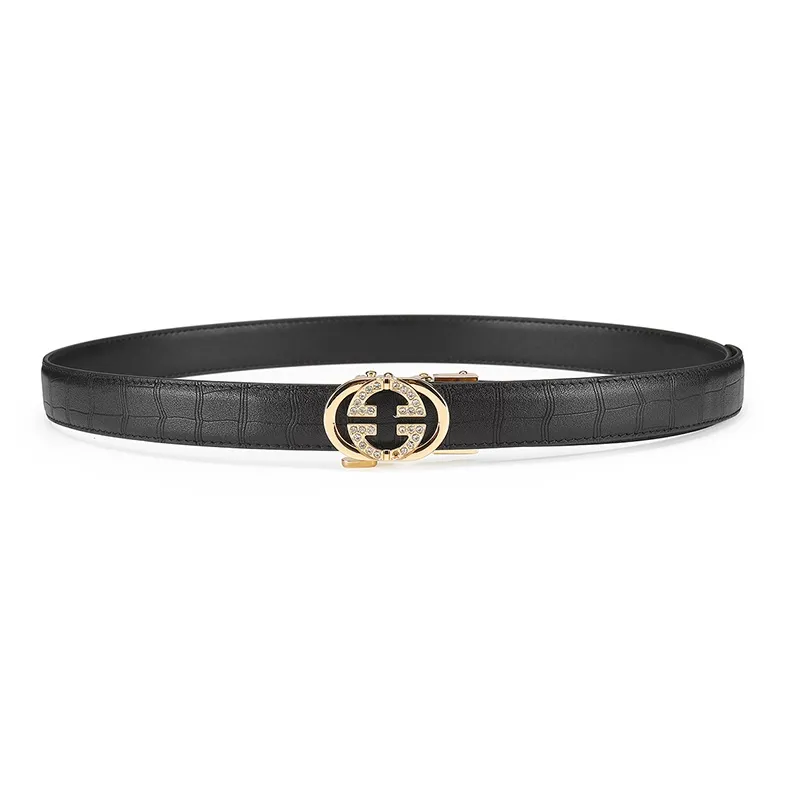 FAIRWHALE Fashion Elegant Automatic Buckle Belt Women's Width 2.4CM-3