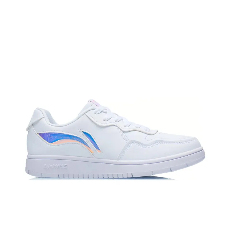 LiNing Low Top Skateboard Shoes Women's White-1
