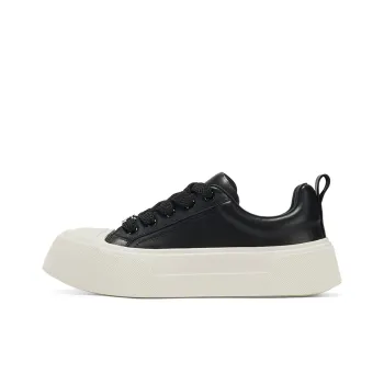 GG CC Skateboard Shoes Women's Low Top Black/Ecru